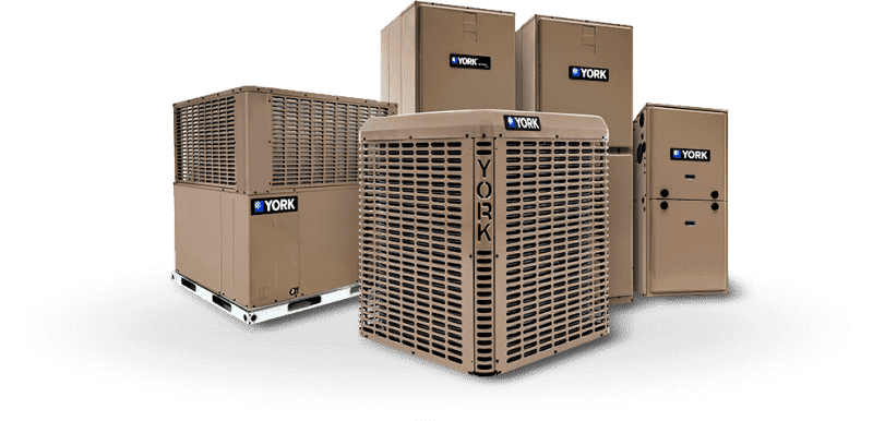 York hvac Products display