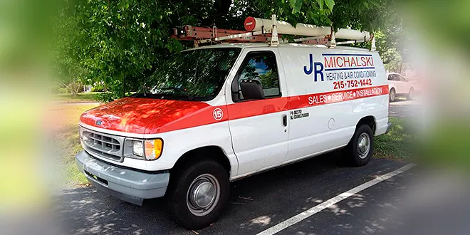 JrMichalski service white red van